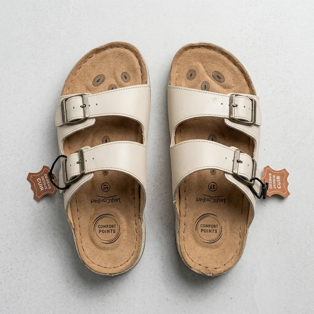 Full Grain Leather Partyware Sandals | Daxon Movitex Series | Export-Grade Bio-Degradable | Size 6-10 UK | MOQ 500 Pairs