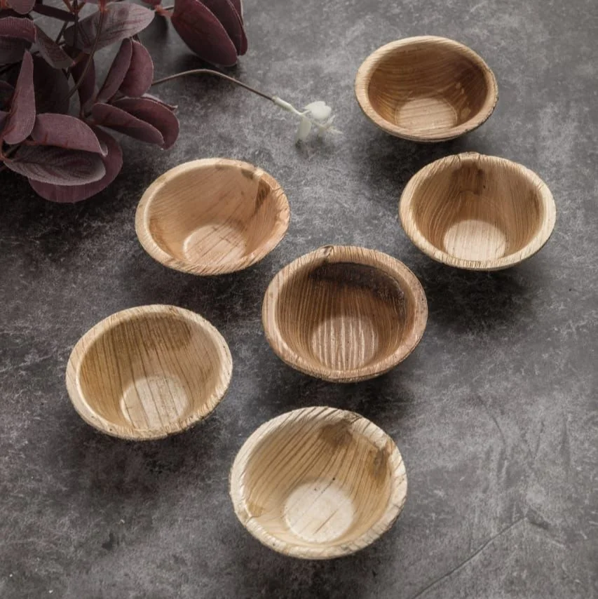 Round Areca Palm Bowl | 100% Compostable | Deep 2.5 cm | MOQ 1000