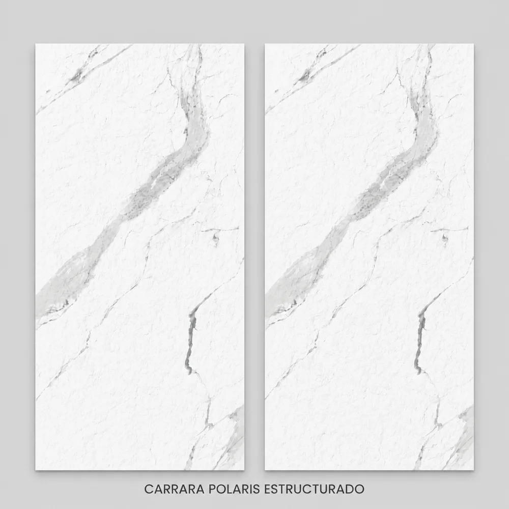 Millo Carrara Polaris Estructurado GVT Matt Vitrified Tiles 600x1200mm