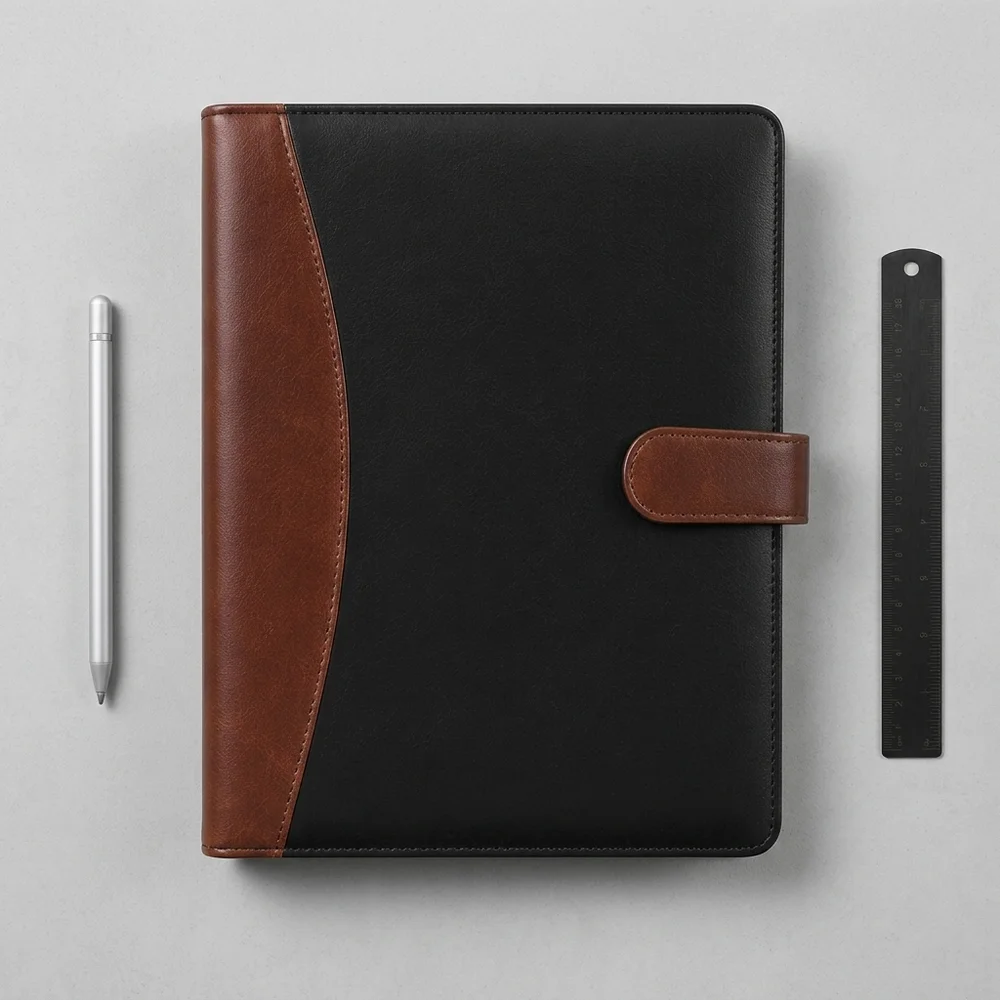 WORLDONE Executive Folder 2 A4 | Polyurethane Zip Closure | Inner Pockets | 200 Pages | Corporate Office Premium Executive Filing