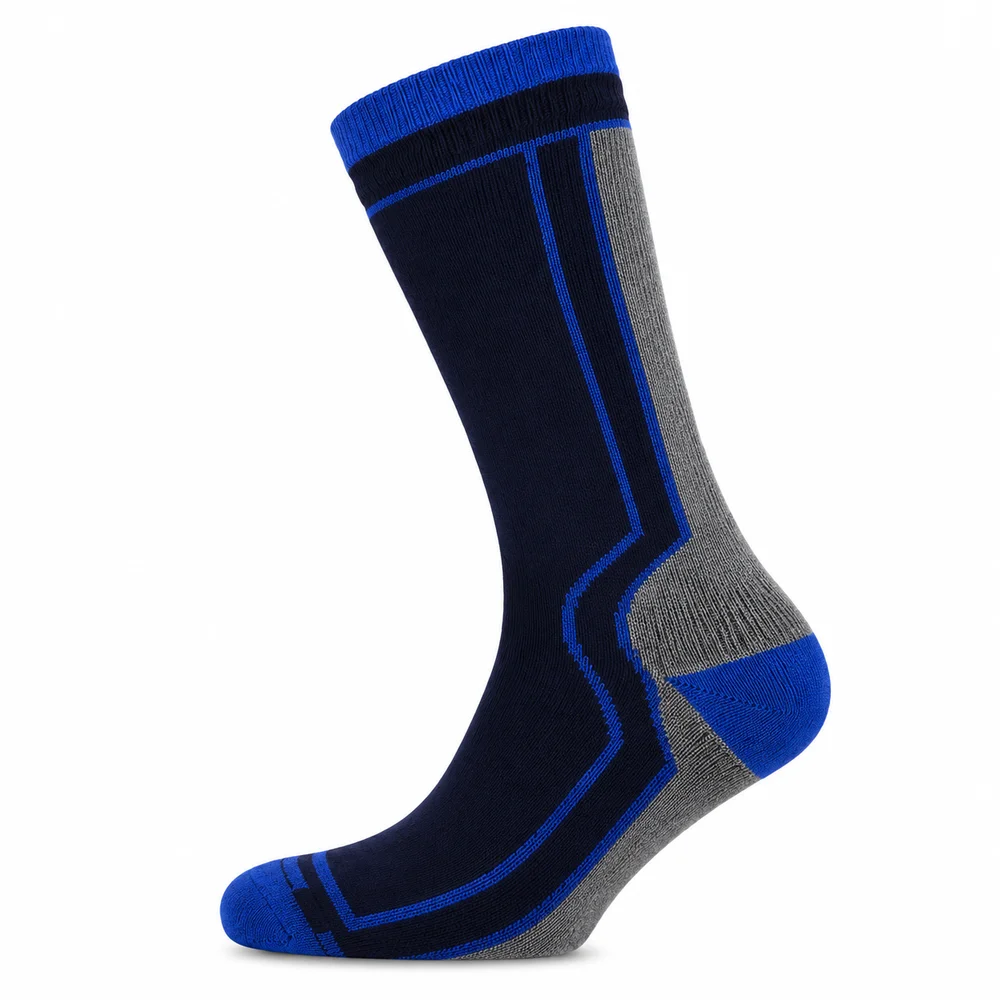 Mens Cotton Non-Terry Crew Socks Lightweight Daily Wear