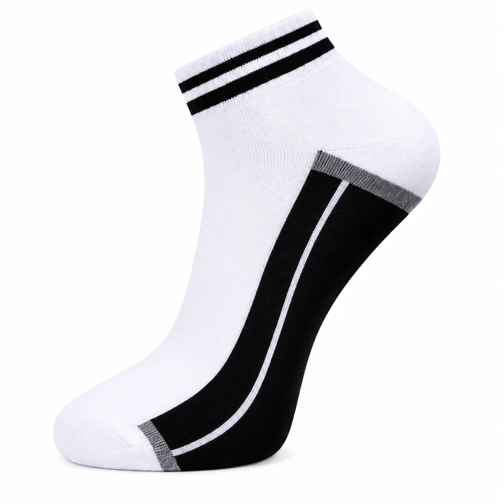 Mens Ankle Length Polyester Full Terry Socks Soft Cushioned Breathable Everyday Comfort