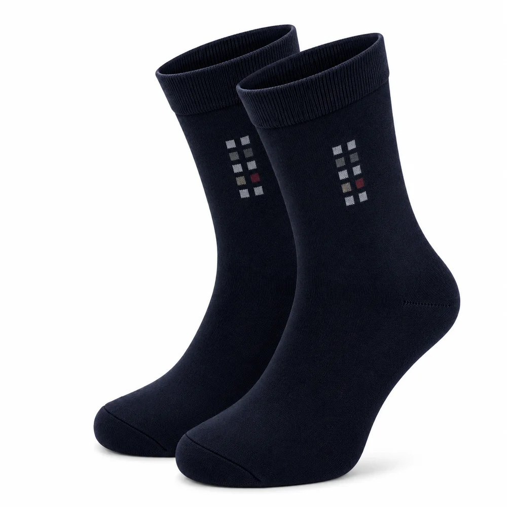 Men's Non-Terry Premium Cotton Crew Socks | Comfortable Everyday Crew Socks