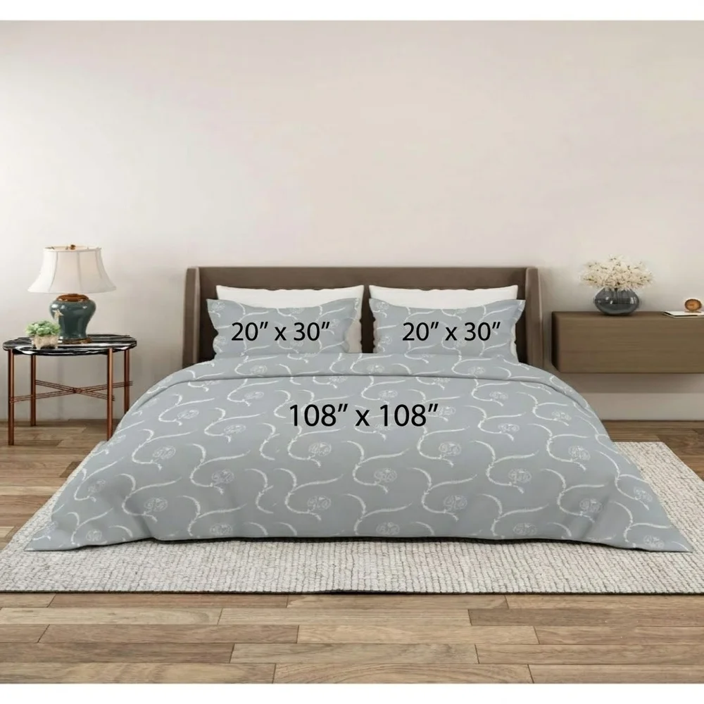 Home Satin Collection Pure Cotton Collection King Bedsheet with 2 Pillow Covers 180TC Twill Satin
