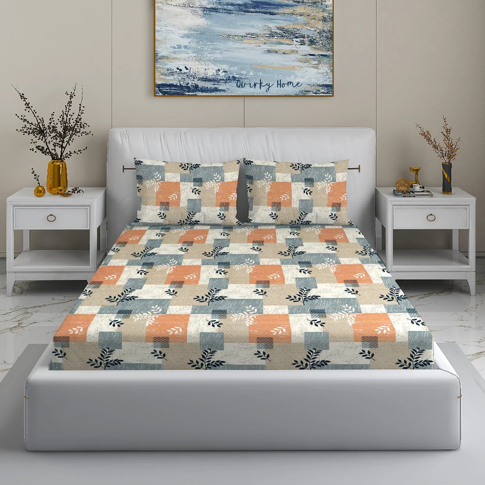 FANTASY COLLECTION QUEEN BEDSHEET WITH 2 PILLOW COVERS