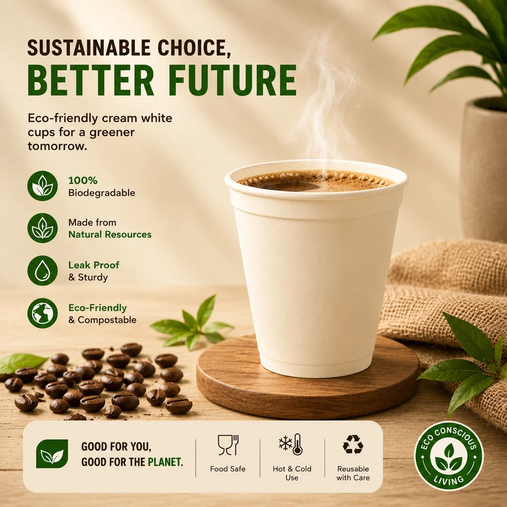 200 ml Wide Mouth Cornstarch Cup Biodegradable Compostable Disposable Beverage Cup for Wholesale